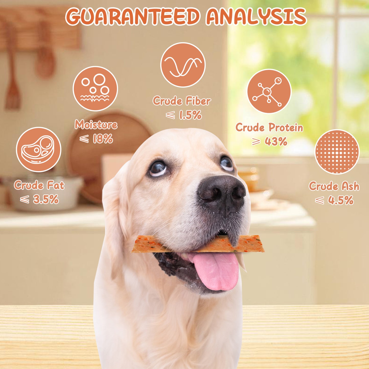 HUWZZE Chicken Vegetable Tenders with Carrots and Spinach for Dogs & Cats, Rawhide Free Dog Treats Chewy Snacks 15.9 oz