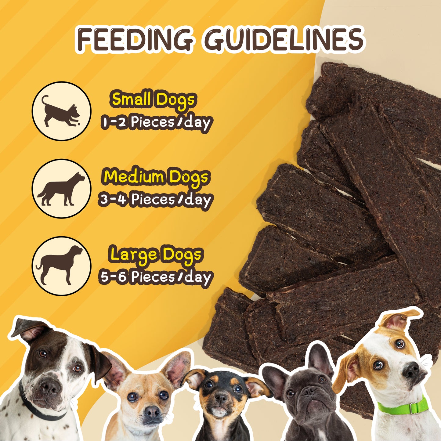 HUWZZE Beef Jerky for Dogs & Cats, Natural Dog Treats Chewy Snacks Made with Real Beef 14.6 oz