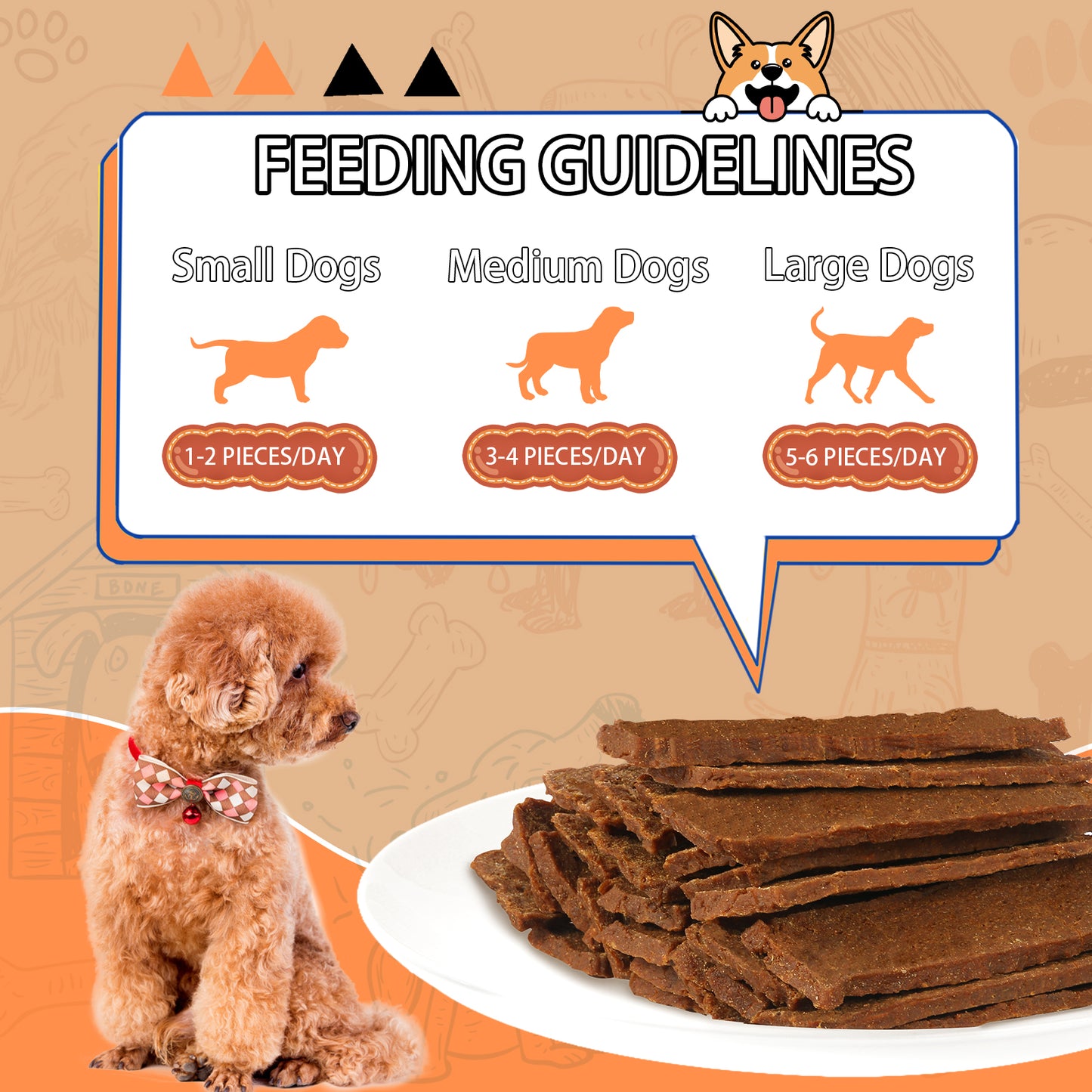 HUWZZE Salmon Jerky Tenders for Dogs & Cats, Natural Dog Treats Snacks Made with Real Salmon 14.1 oz