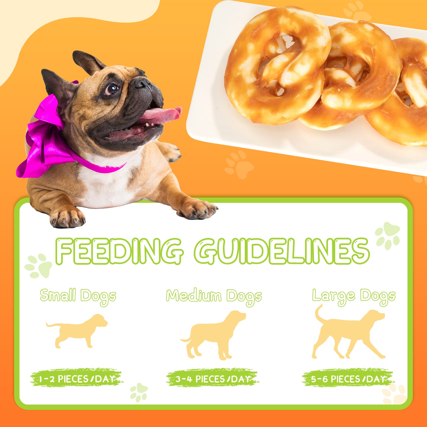 HUWZZE Chicken Wrapped Rawhide Pretzel for Dogs, Long Lasting Dog Treats Chewy Snacks for Medium Large Dogs 8.8 oz