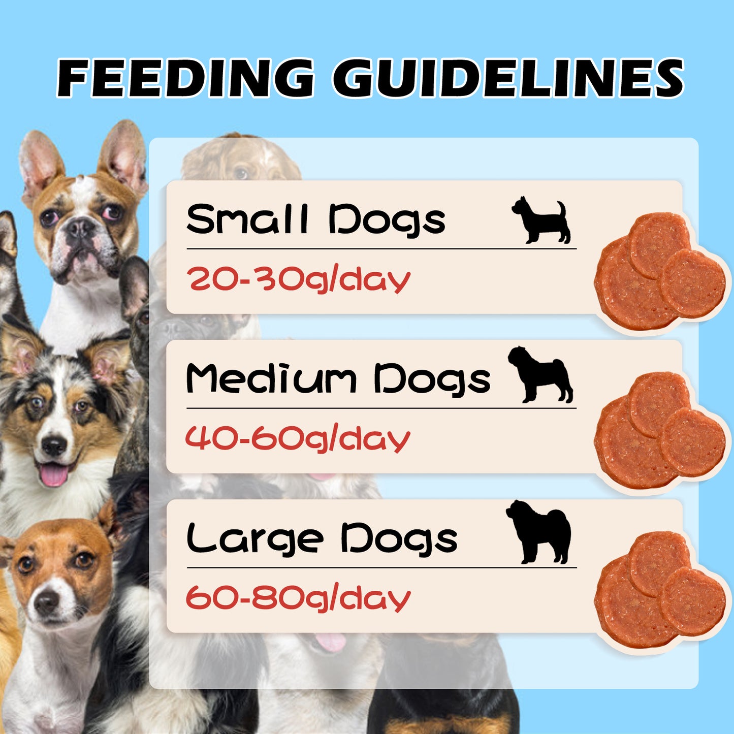 HUWZZE Antarctic Krill Biscuits for Dogs & Cats, Dog Training Treats, Chewy Snacks for Training Rewards 14.1 oz